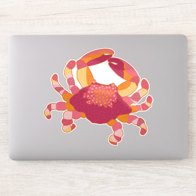 Tribal Marking Crab Sticker (Computer)