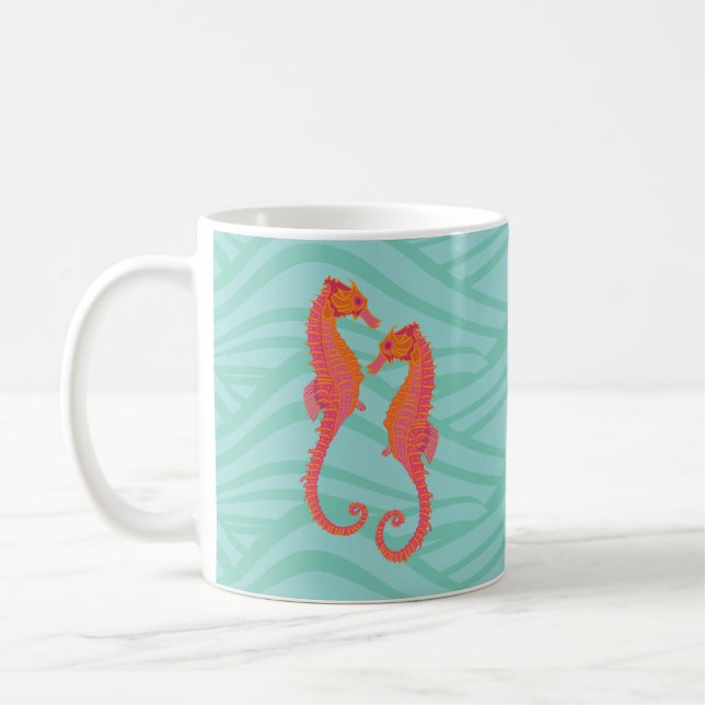 Tribal Marking Seahorses  Kaffeetasse (Links)