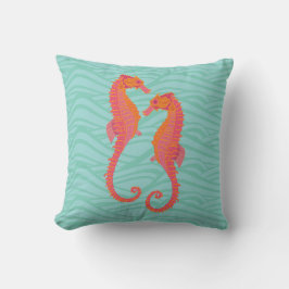 Tribal Marking Seahorses Kissen