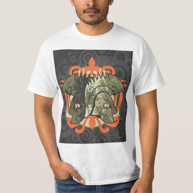  Tribal Mask with Orange Crown T-Shirt (Vorderseite)