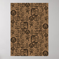 Tribal MAYA altertümliches Maskenmuster 1