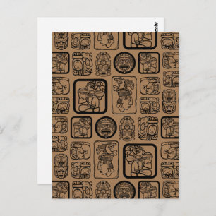 Tribal MAYA altertümliches Maskenmuster 1 Postkarte