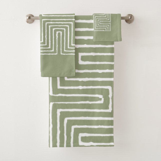 Tribal Maze Badhandtuch Set (Insitu)