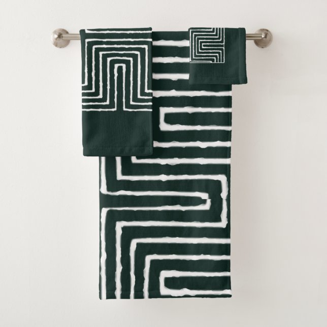 Tribal Maze Badhandtuch Set (Insitu)