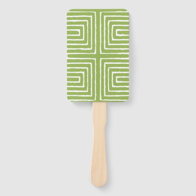 Tribal Maze Pan African Pattern Mud Tuch Fächer (Vorderseite)