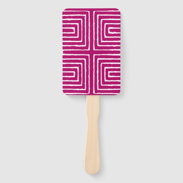 Tribal Maze Pan African Pattern Mud Tuch Fächer (Vorderseite)