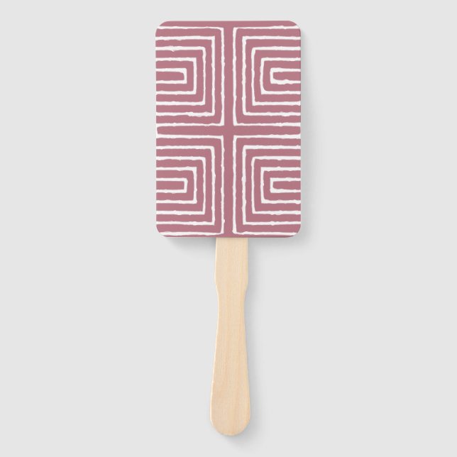 Tribal Maze Pan African Pattern Mud Tuch Fächer (Vorderseite)