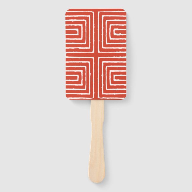 Tribal Maze Pan African Pattern Mud Tuch Fächer (Vorderseite)