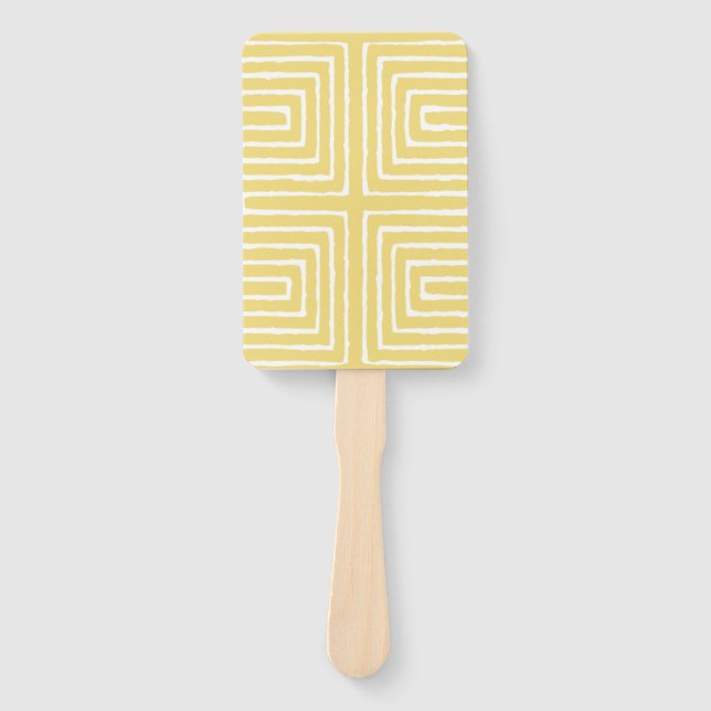 Tribal Maze Pan African Pattern Mud Tuch Fächer (Vorderseite)