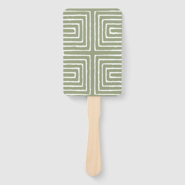 Tribal Maze Pan African Pattern Mud Tuch Fächer (Vorderseite)