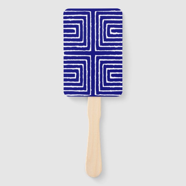 Tribal Maze Pan African Pattern Mud Tuch Fächer (Vorderseite)