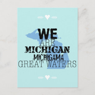 Tribal Michigan Michigama Große Gewässer im Norden Postkarte