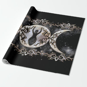 Tribal Moonstone Goddess Triple Moon Geschenkpapier