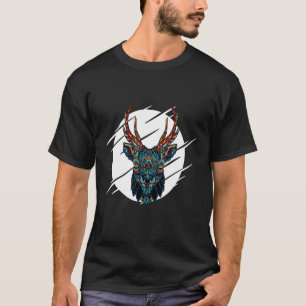 Tribal Moose Head T-Shirt