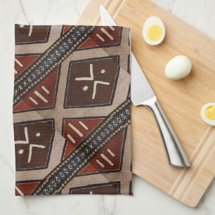 Tribal Motif Print Geschirrtuch