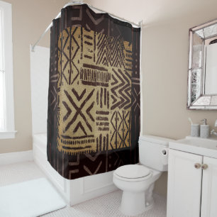 Tribal Mud Cloud Printdusche Vorhang