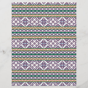 Tribal Multicfarbenes altes Symbol Folkloredesign Briefbogen