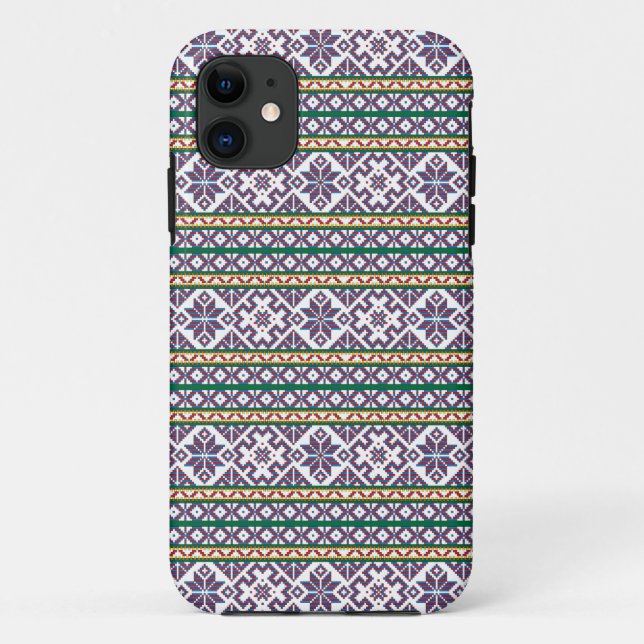 Tribal Multicfarbenes altes Symbol Folkloredesign Case-Mate iPhone Hülle (Rückseite)
