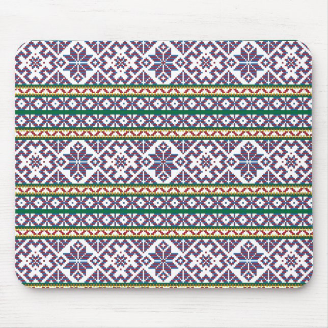 Tribal Multicfarbenes altes Symbol Folkloredesign Mousepad (Vorne)
