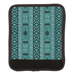 Tribal Muster Aquamarin und schwarz Koffergriffwickel