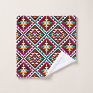 Tribal nahtlos buntes geometrisches Muster Waschlappen