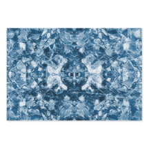 Tribal Native Art White Dark Classic Blue Design