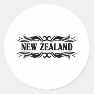 Tribal Neuseeland Runder Aufkleber