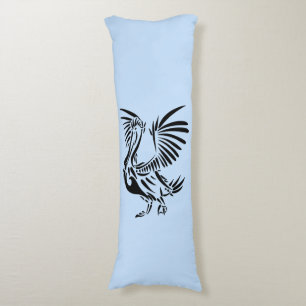 Tribal Pelican Art on Blue Seitenschläferkissen