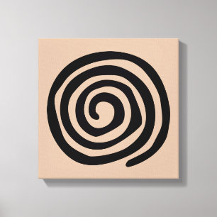Tribal Petroglyph Spirale antike primitive Kunst Leinwanddruck