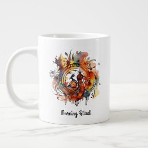 Tribal Phoenix Watercolor Mandala, kundenspezifisc Jumbo-Tasse