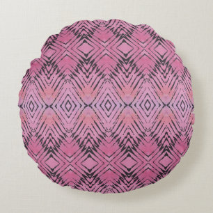 Tribal Pink Rundkissen Rundes Kissen
