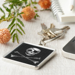 Tribal Pirate Silver & Black Schlüsselanhänger