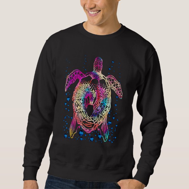 Tribal Polynesischer Tattoo Ocean Animal Lover Kra Sweatshirt (Vorderseite)
