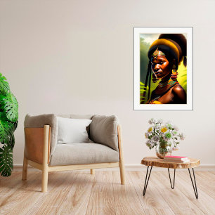 Tribal Portrait - Leinwand Art Print Poster