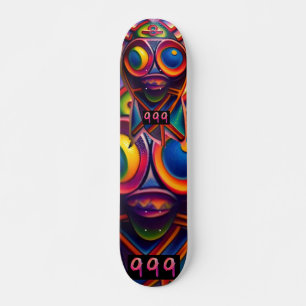 Tribal psychedelic totem 7 3/4" Skateboarddeck