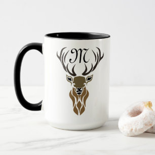 Tribal Red Stag Monogram Tasse