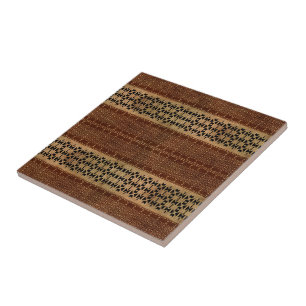 Tribal Rich Brown Mudcloth Fliese