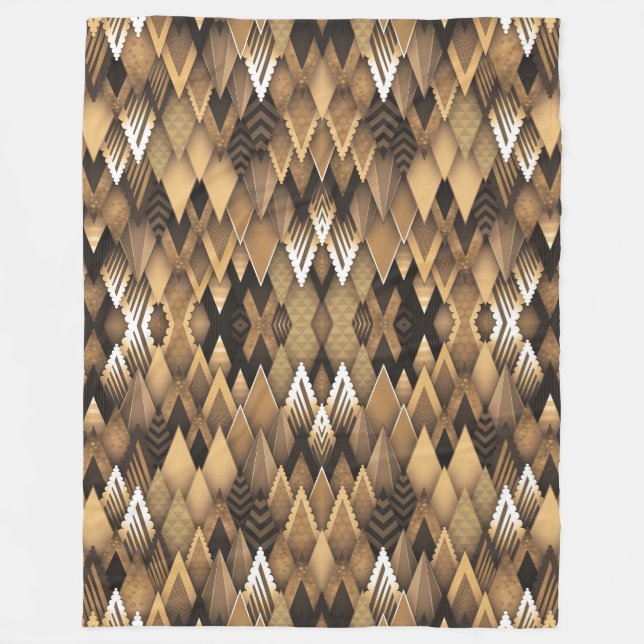TRIBAL RUSTIC TRIANGULAR PATTERN FLEECEDECKE (Vorderseite)