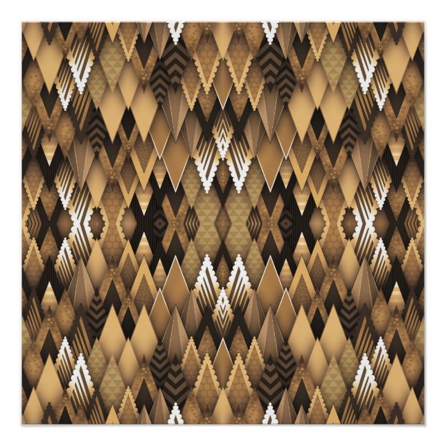 TRIBAL RUSTIC TRIANGULAR PATTERN POSTER (Vorderseite)