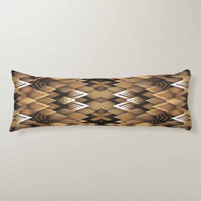 TRIBAL RUSTIC TRIANGULAR PATTERN SEITENSCHLÄFERKISSEN (Vorderseite)
