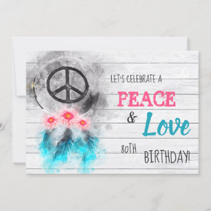 *~ Tribal-rustikaler Frieden & Liebe Hippie-Geburt Einladung
