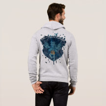 Tribal-Rüstung-Drache-Farbspritzer-Design-Hoodie