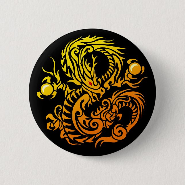 tribal ryuu gold button (Vorderseite)