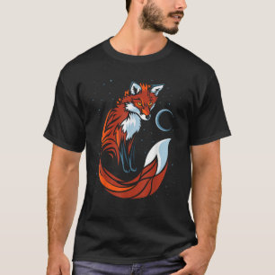 Tribal-Schwanz-Fuchs Grafikdesign T-Shirt