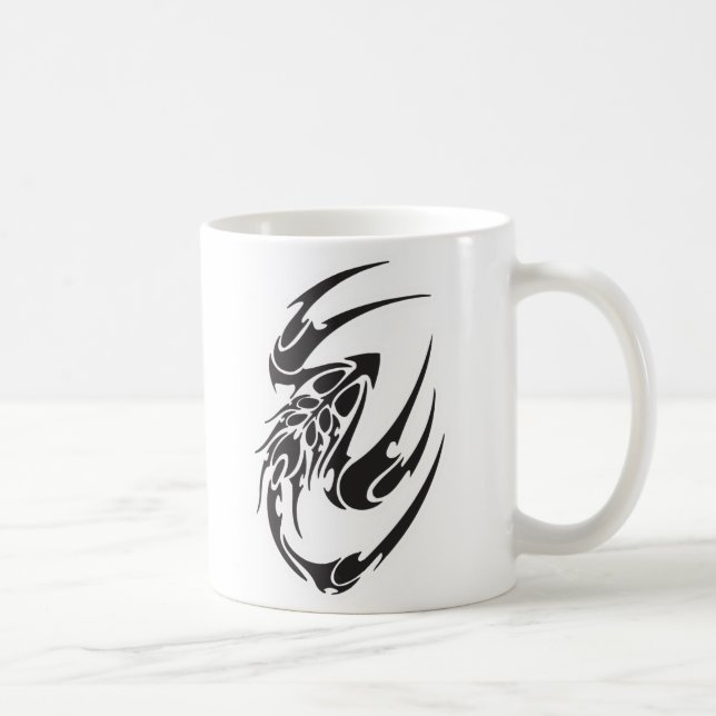 Tribal Scorpion Tattoo Design Kaffeetasse (Rechts)