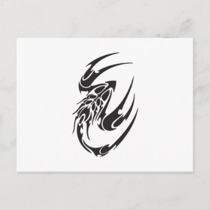 Tribal Scorpion Tattoo Design Postkarte