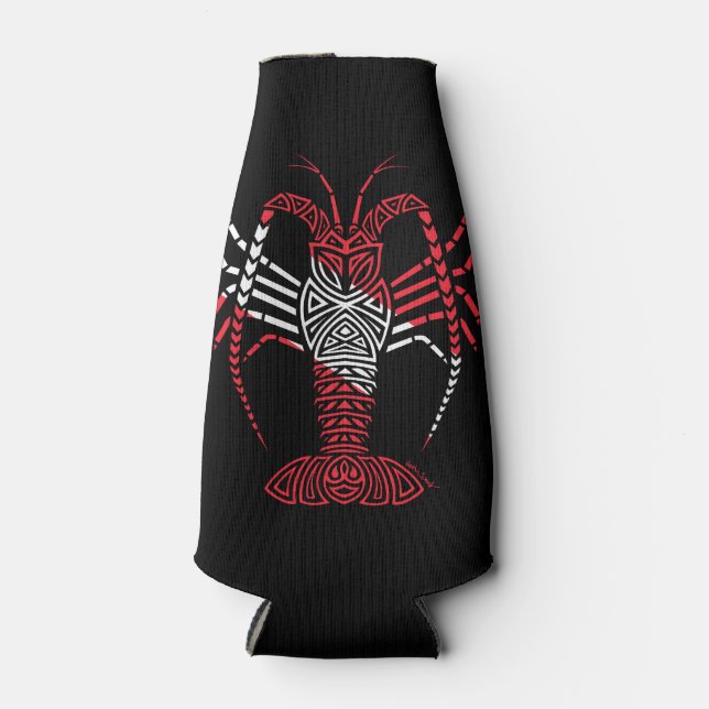 Tribal Scuba Flag Spiny Lobster Flaschenkühler (Vorderseite)