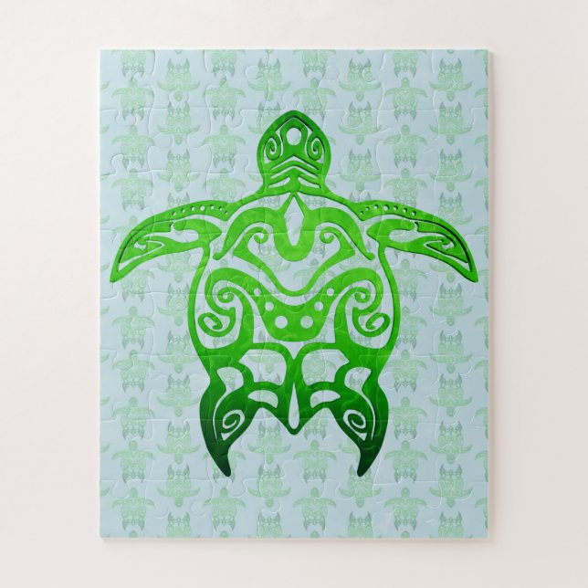 Tribal Sea Turtle Honu Puzzle (Vertikal)