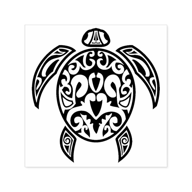 Tribal Sea Turtle Permastempel (Design)