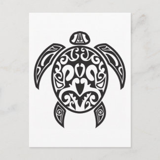 Tribal Sea Turtle Postkarte